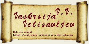 Vaskrsija Velisavljev vizit kartica